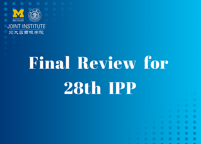 Notification of Final Review for 28th IPP